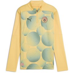 Puma Manchester City FC Pre-Match 1/4 Zip Top 2024 2025 Juniors Blue