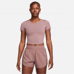 Nike One Fitted Women's Dri-FIT Short-Sleeve Top Smokey Mauve