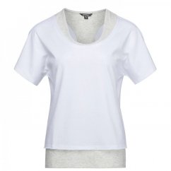 Golddigga Double Plain dámske tričko White/Grey M