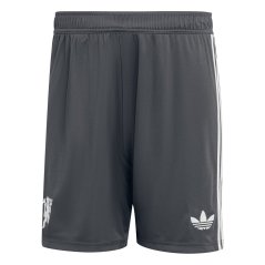 adidas Manchester United Third Shorts 2024 2025 Adults Grey