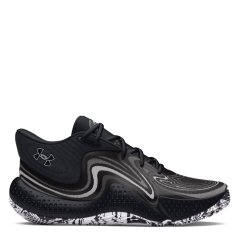 Under Armour Unisex Spawn Mid Basketball Trainers Black