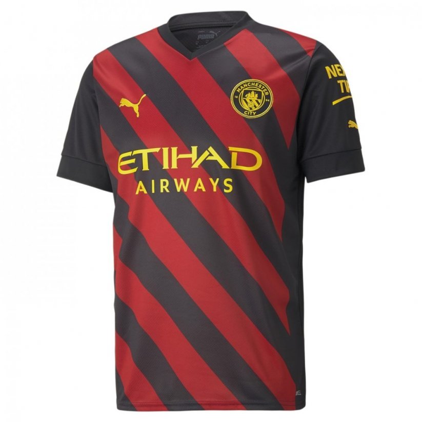Puma Manchester City Away Shirt 2022 2023 Adults Black/Red