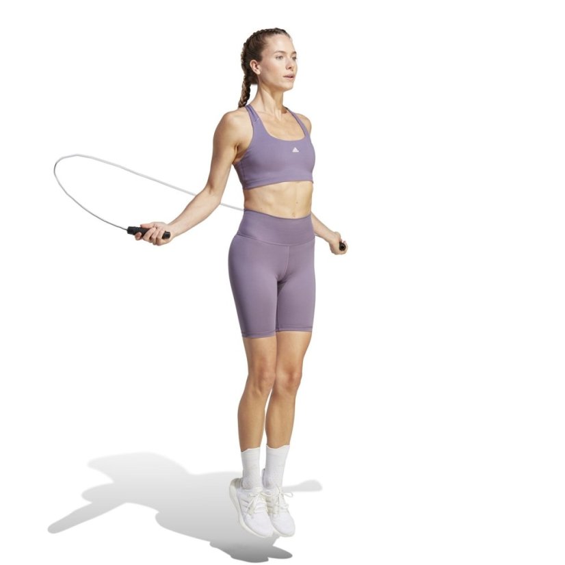 adidas Optime Training Bike Short Leggings Womens Shadow Violet