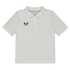 Castore Unisex Kids' Short Sleeve Polo Shirt Brill White