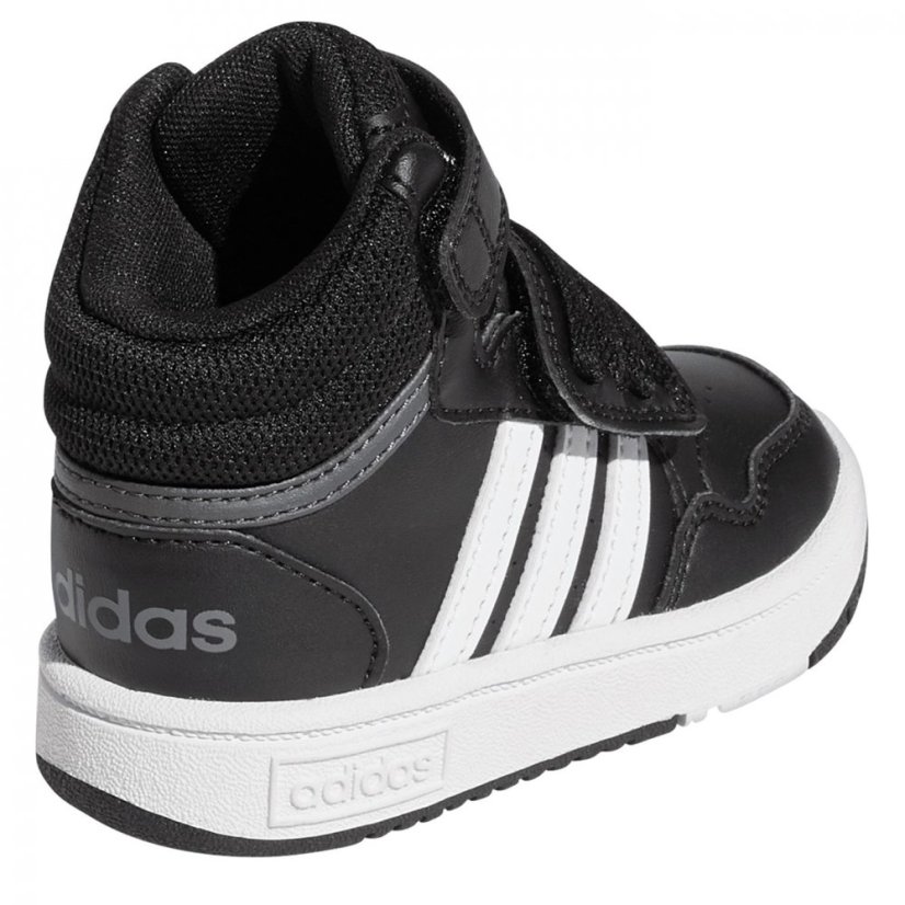 adidas Hoops Court Infant Boys Trainers Black/White