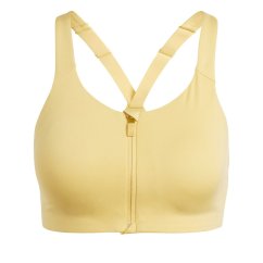 adidas Women's Tlrdim Lux Zipped Non Wired High Impact Sports Bra Yellow