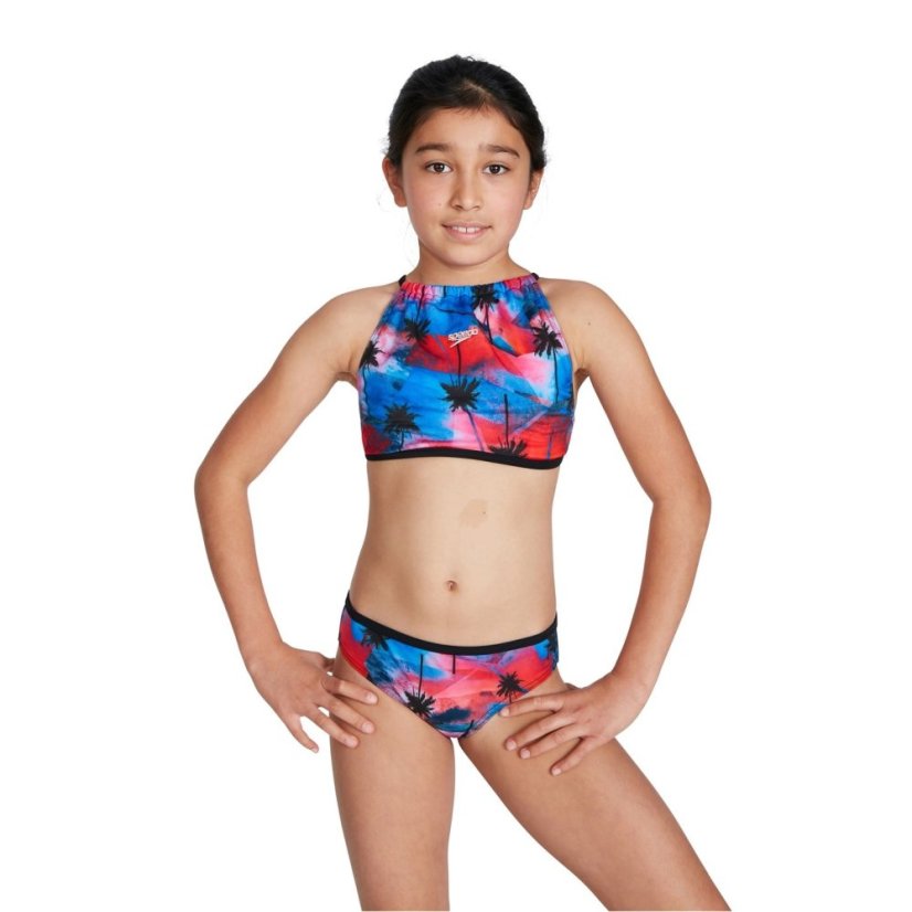 Speedo Star 2 Piece Junior Girls Red/Blue