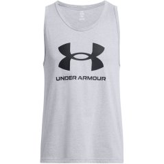 Under Armour Armour Ua Sportstyle Logo Tank Vest Mens Grey/Black