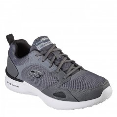Skechers Lace Up Overlay Jogger W Internal A Runners Mens Charcoal