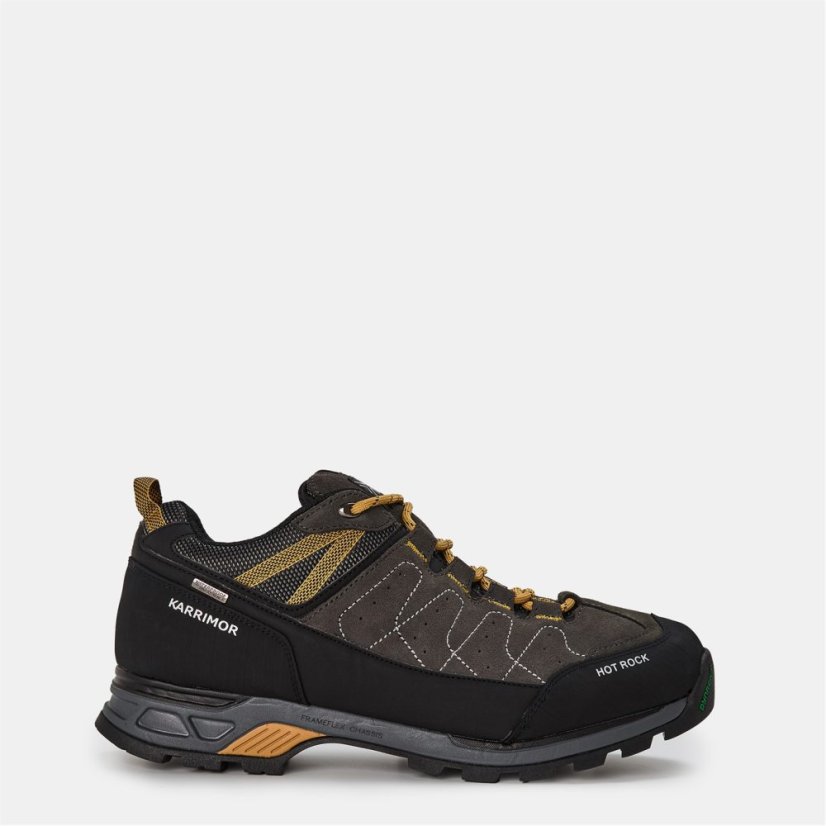 Karrimor Hot Rock Waterproof Walking Shoes Mens Charcoal/Yellow