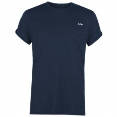 Lee Cooper Essentials Roll Sleeve T Shirt Mens Navy Marl