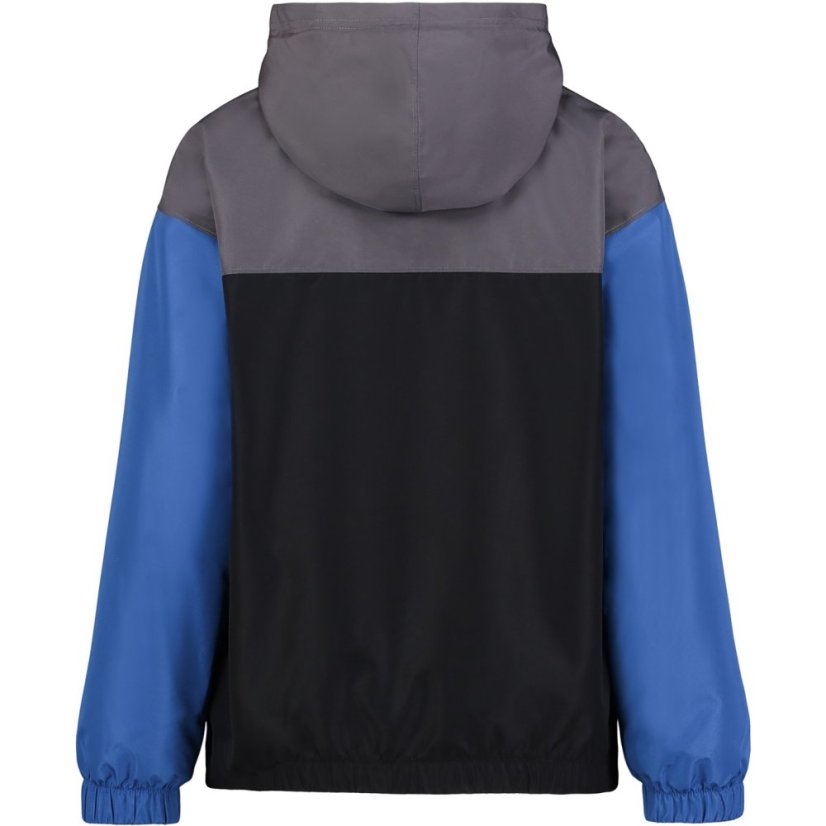 Under Armour Kids' Windbreaker Water-Repellent Windproof Hooded Long Sleeve Rain Anorak Tech Blue/Black