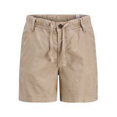 Jack and Jones Linen Woven Tracksuit Shorts Crockery