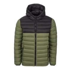 SoulCal Mens Soul Cal Micro Bubble Short Puffer Jacket Khaki