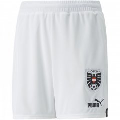 Puma Austria Home Shorts 2022 Juniors Puma White/Blk