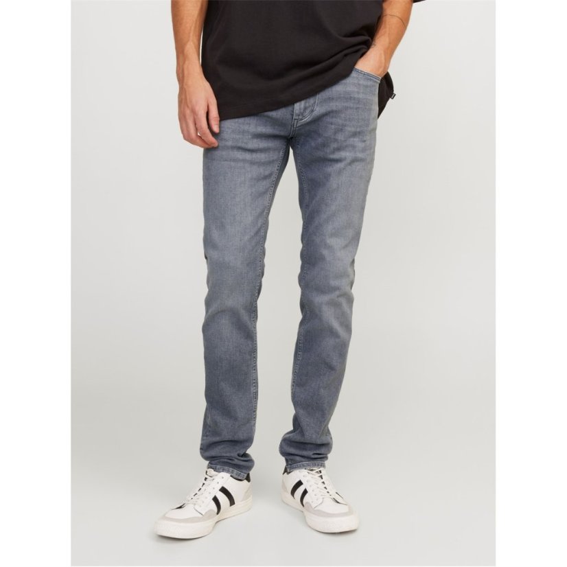 Jack and Jones Men's Liam Slim Fit Jeans Grey Denim