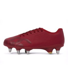 Canterbury Stampede Groundbreak Pro Mens Soft Ground Rugby Boots Red Dahlia