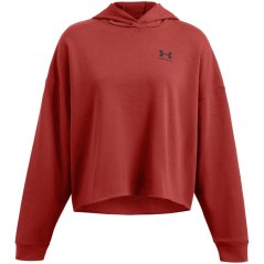 Under Armour Women's Rival Terry Crew Sweatshirt Orange