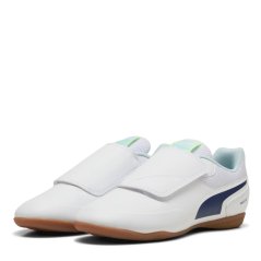 Puma Unisex Kids' Truco III V Indoor Football Boots White-Aqua-Fi