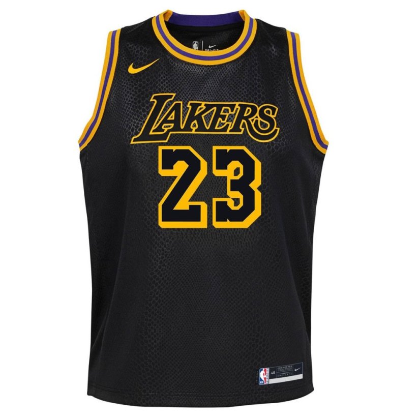 Nike LA Lakers LeBron James #23 Jersey Black