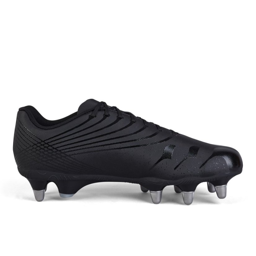 Canterbury Stampede Groundbreak Team Soft Ground Rugby Boots Black/Silver