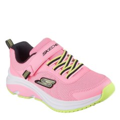 Skechers Gore And Strap Solid Mesh Sneaker W Runners Girls Pink