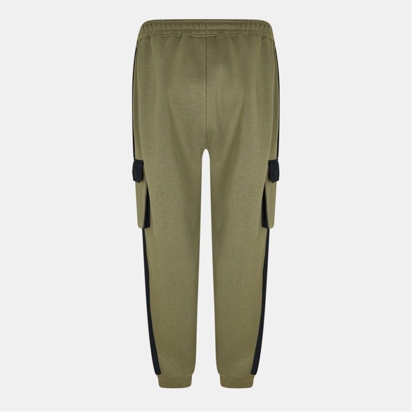 Everlast Men's Utility Closed Hem Fleece Joggers Khaki