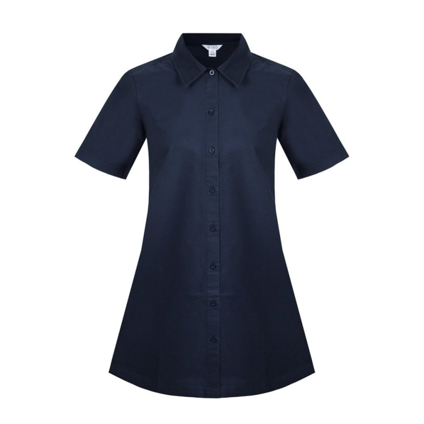 Miso Women's Oxford Day Shirt Dress Navy
