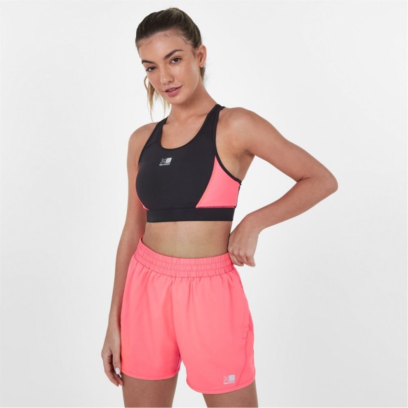 Karrimor Medium Support Sports Bra Black/Coral