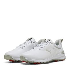 Puma Ignite Innovate Leather Spikeless Golf Shoes Mens White/Ash Gry