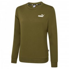 Puma Essential Crew Sweatshirt Womens Deep Olive