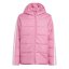 adidas Unisex Kids Essentials 3S Hooded Long Sleeve Puffer Jacket Pink/White