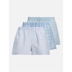 Jack and Jones 3-pack Milano Woven Boxers Mens Chambray Blue