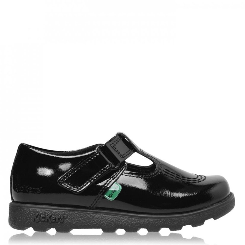 Kickers Fragma T-Bar Shoes Junior Girls Black