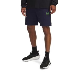 Under Armour Men's Fleece Jogger Shorts Navy/Cybr Green