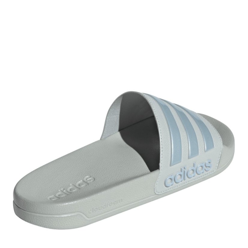 adidas Kids' Adilette Shower Pool Sliders Silver/Gry/Blue
