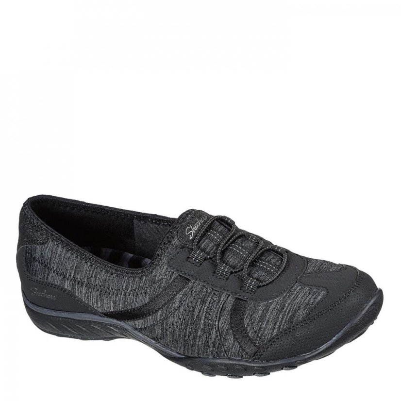 Skechers Scooped Bungee Slip On Trainers Ladies Black