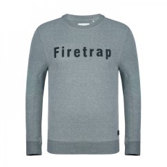 Firetrap Crew Sweatshirt Grey Marl
