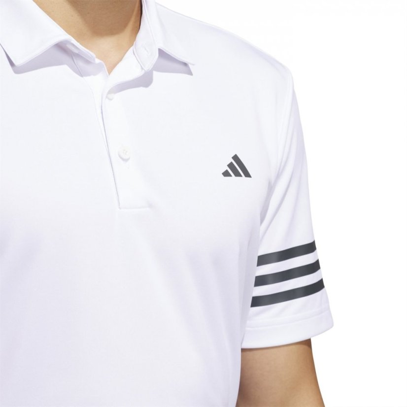 adidas 3 Stripe pánske polo tričko White - Veľkosť: L