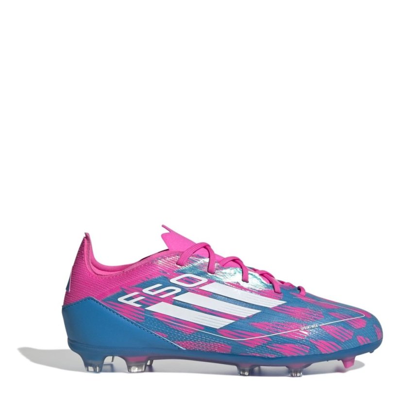 adidas F50 Pro Childrens Firm Ground Football Boots Blue/Pink