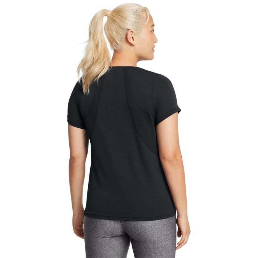 Under Armour Women's Vanish Seamless Short-Sleeve Performance Gym Top Black/White