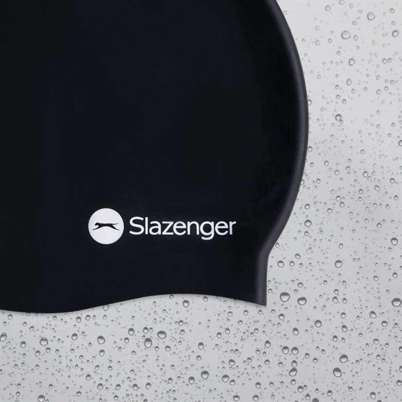 Slazenger Junior Silicone Swim Cap Black