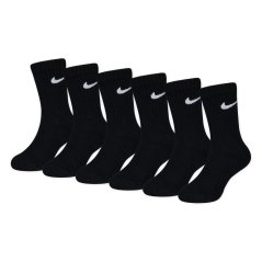 Nike 6Pk Dri-Fit Crew Sock Childs Black