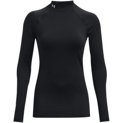 Under Armour Women's Authentics Long-Sleeve Performance Mockneck Gym Top Black