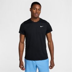 Nike Court Victory Tennis Shirt Mens Black/White