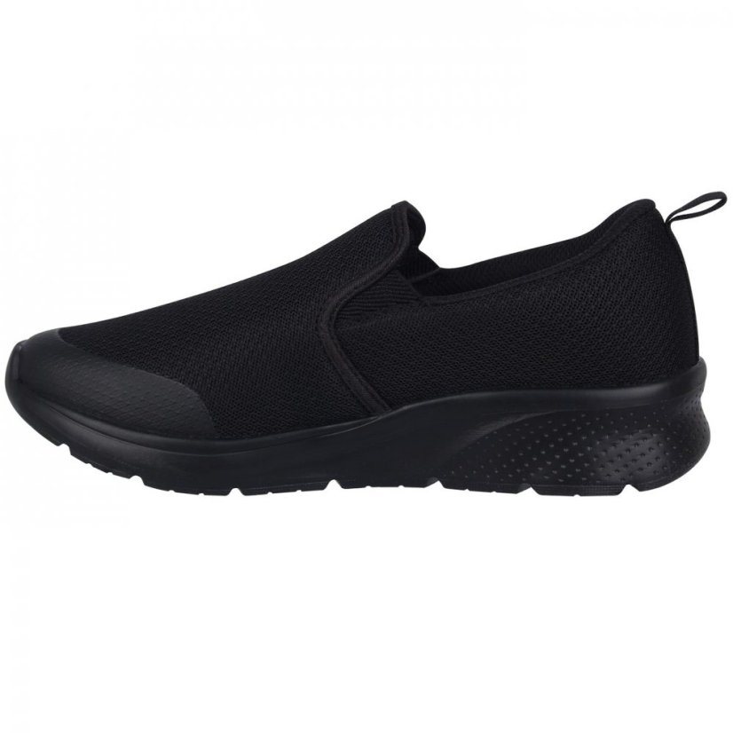 Slazenger Zeal Junior Boys Slip On Trainers Black/Black