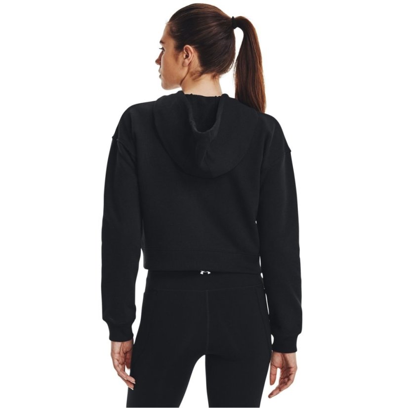 Under Armour Women's Heavyweight Terry Full-Zip Tech Fleece Hoodie Black