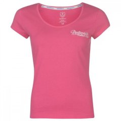 Portsmouth FC Script T Shirt Ladies Pink