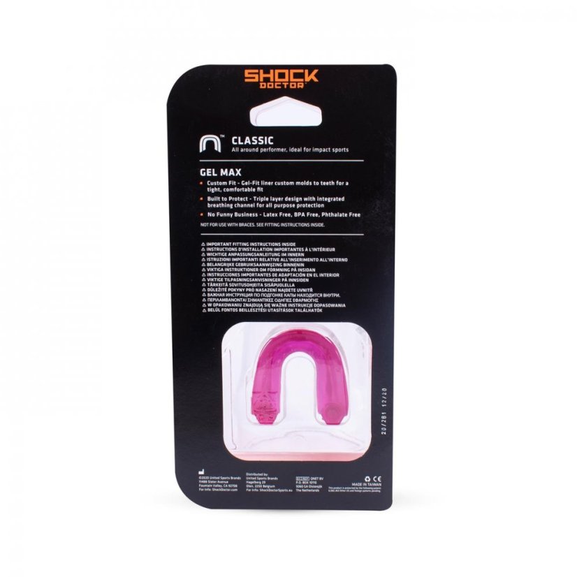 Shock Doctor Gel Max Mouth Guard Pink