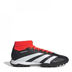 adidas Predator League Sock Junior Astro Turf Football Boots CBlk/Wht/SRed